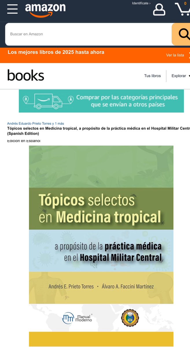 AAFaccini's tweet image. Nuestro libro “Tópicos selectos en Medicina tropical, a propósito de la práctica médica en el Hospital Militar Central”, ahora disponible en librerías digitales:
- Amazon
- Google Libros
- Apple Books
- Rakuten Kobo 
Así como en @manualmodernoco 
colombia.manualmoderno.com/topicos-select…