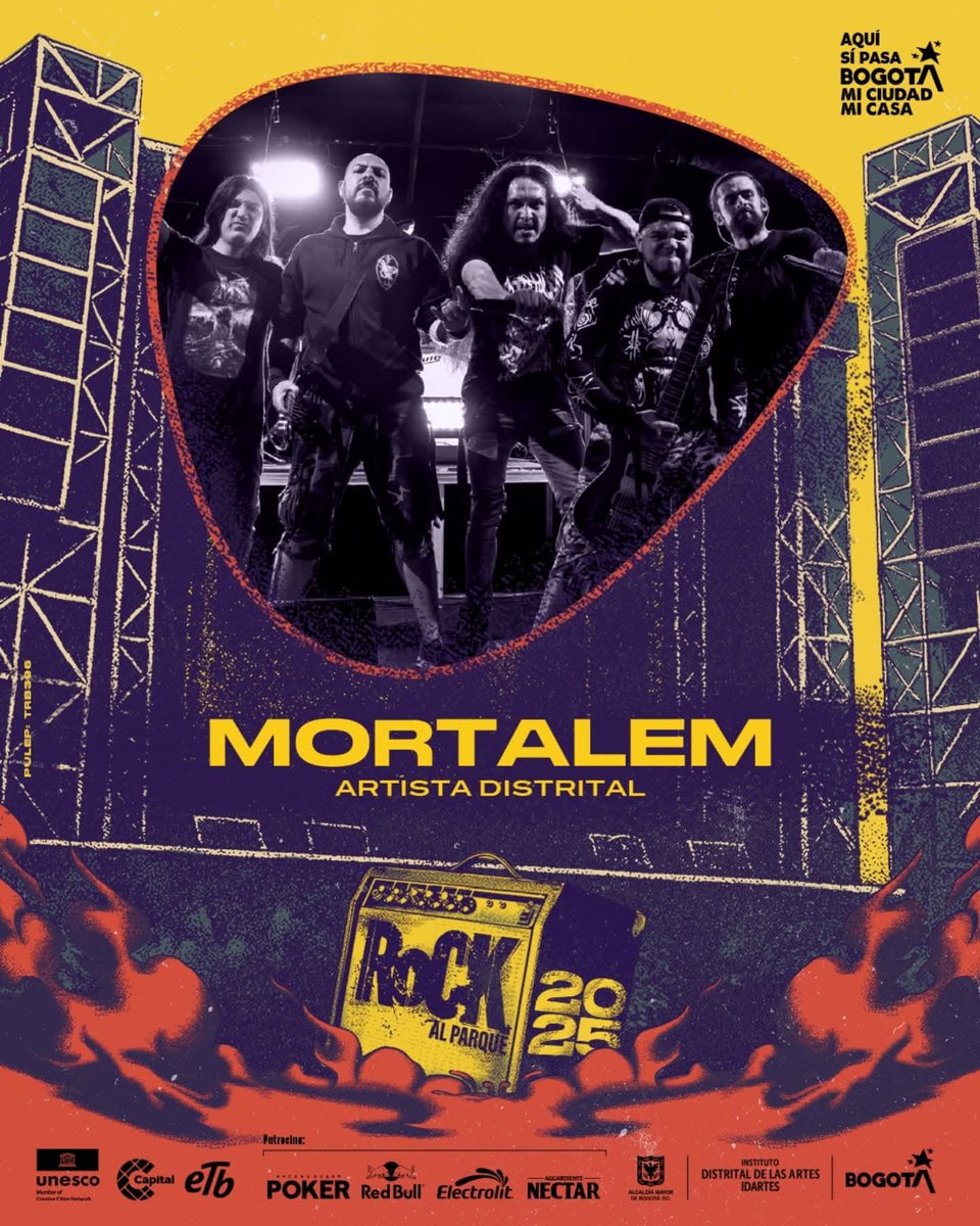 Faltan pocos días para nuestra primera presentación en <a href="/rockalparquefes/">RockalParqueOFICIAL</a>
SÁBADO 21 DE JUNIO
ESCENARIO BIO BY ELECTROLIT
2:00 pm

🔥 LOS ESPERAMOS 🔥

<a href="/idartes/">Idartes</a>

#RockAlParque2025
#Idartes
#RockAlParque
#MORTALEM
#TotalDeathMetal
#DeathMetal
#RockBogotá
#RockColombiano
