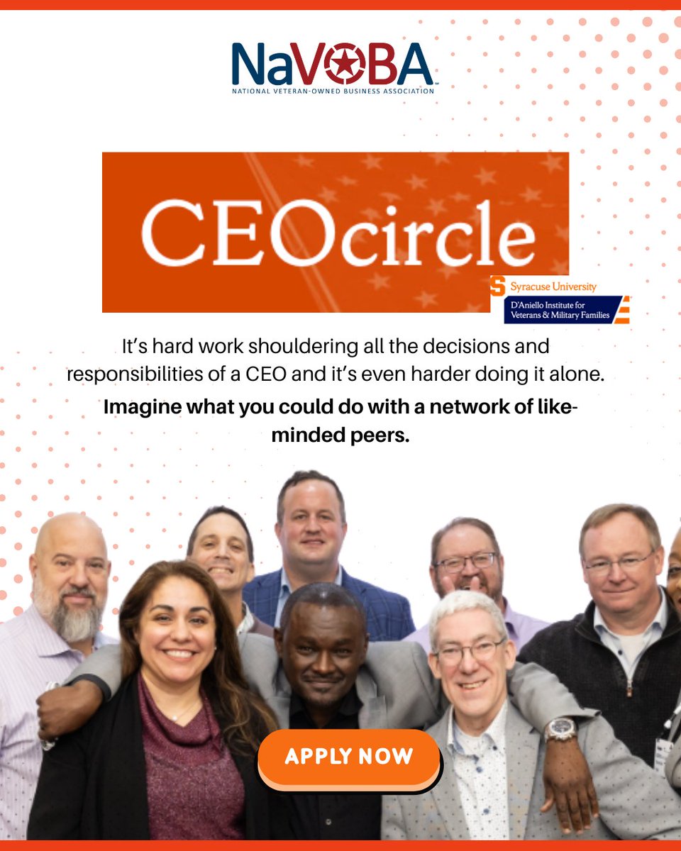 Applications are open for IVMF’s #CEOcircle!
Join a 12-month cohort of Veteran &amp; Military Spouse CEOs making $1M+ in revenue. Gain insights from top business leaders &amp; tackle real growth challenges.
Apply now: bit.ly/ceocirclep2025