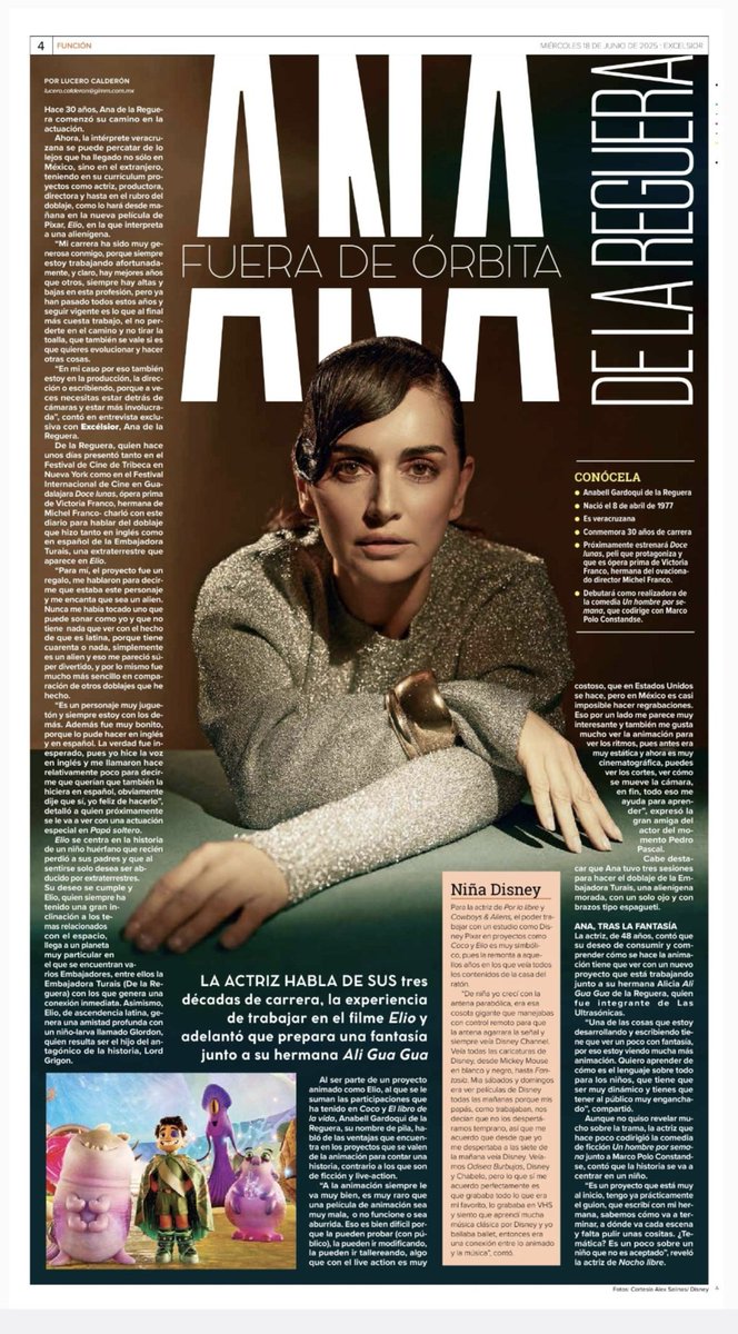 La actriz #AnadelaReguera conmemora 30 años en la industria del entretenimiento y se dice agradecida por todo lo que ha hecho como actriz, directora y productora. Charlamos sobre esto, sobre #Elio, cinta en la que hizo doblaje y sobre lo que viene. Pásele

excelsior.com.mx/funcion/ana-de…