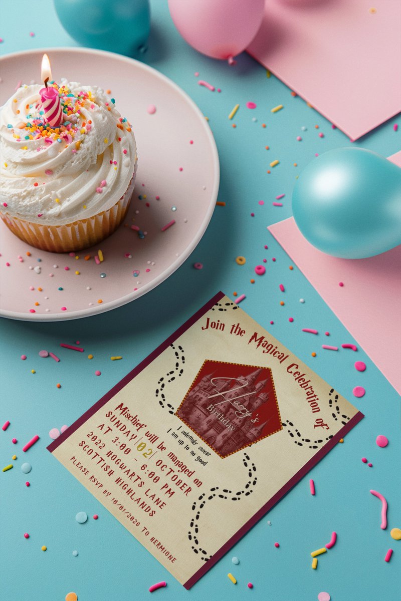 ColorMeKindred's tweet image. Customizable Wizard Birthday Invitation,  Wizard Party Template Magic School Printable Canva Invite, Map Kids Party, Magical Invite etsy.me/3G10fJh via @Etsy