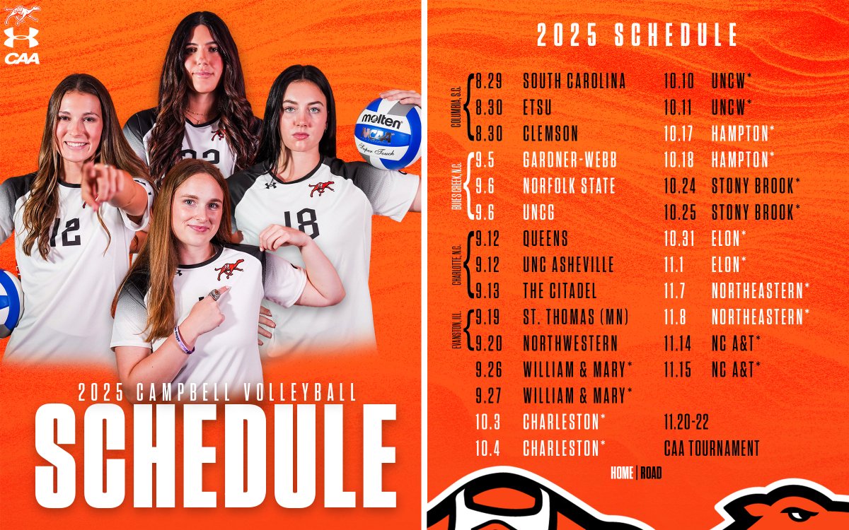 GoCamelsVB's tweet image. Mark those calendars! The 2025 schedule is here! 🙌
📅: gocamels.com/sports/womens-…
📰: tinyurl.com/27gkrkab
#RollHumps🐪🏐