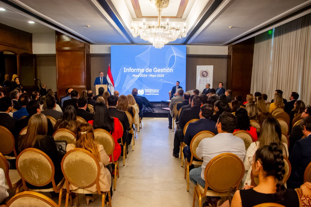 📍El Ministro de Justicia sustituto, Rafael Caballero, participó en la presentación del Informe de Gestión 2024–2025 del Defensor General, Javier Dejesús Esquivel.

El <a href="/MDP_py/">Defensa Pública Paraguay</a>  expuso los principales logros y desafíos ante autoridades de los tres poderes del Estado.

🤝 Desde el