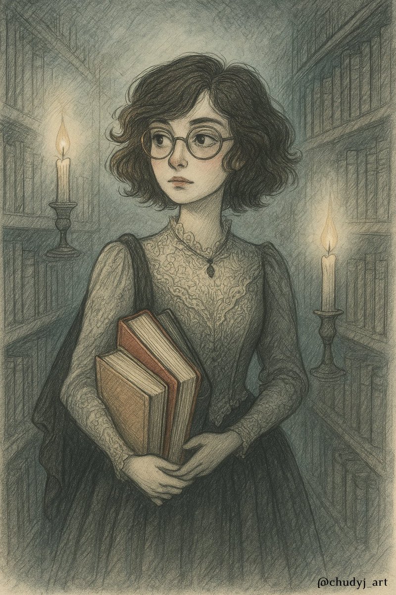 Chudyj_Art's tweet image. Caught between the pages and the past...
She wanders the candlelit stacks with stories in her arms and wonder in her eyes.
A little lace, a little mystery, and a whole lot of curiosity.
#StorybookAesthetic #VictorianWhimsy #LibraryMagic #AIArt #ChudyjArt #TimelessReader