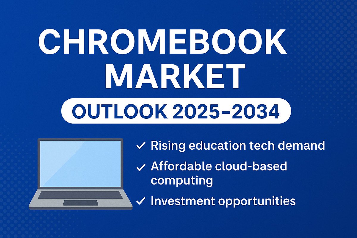 Chromebook Market on the Rise
With growing demand in education, remote work, and cloud computing, the global Chromebook market is set to witness significant growth through 2034.
🔍 Dive into the latest trends &amp; forecasts! zionmarketresearch.com/report/chromeb…
#Chromebook #CloudComputing