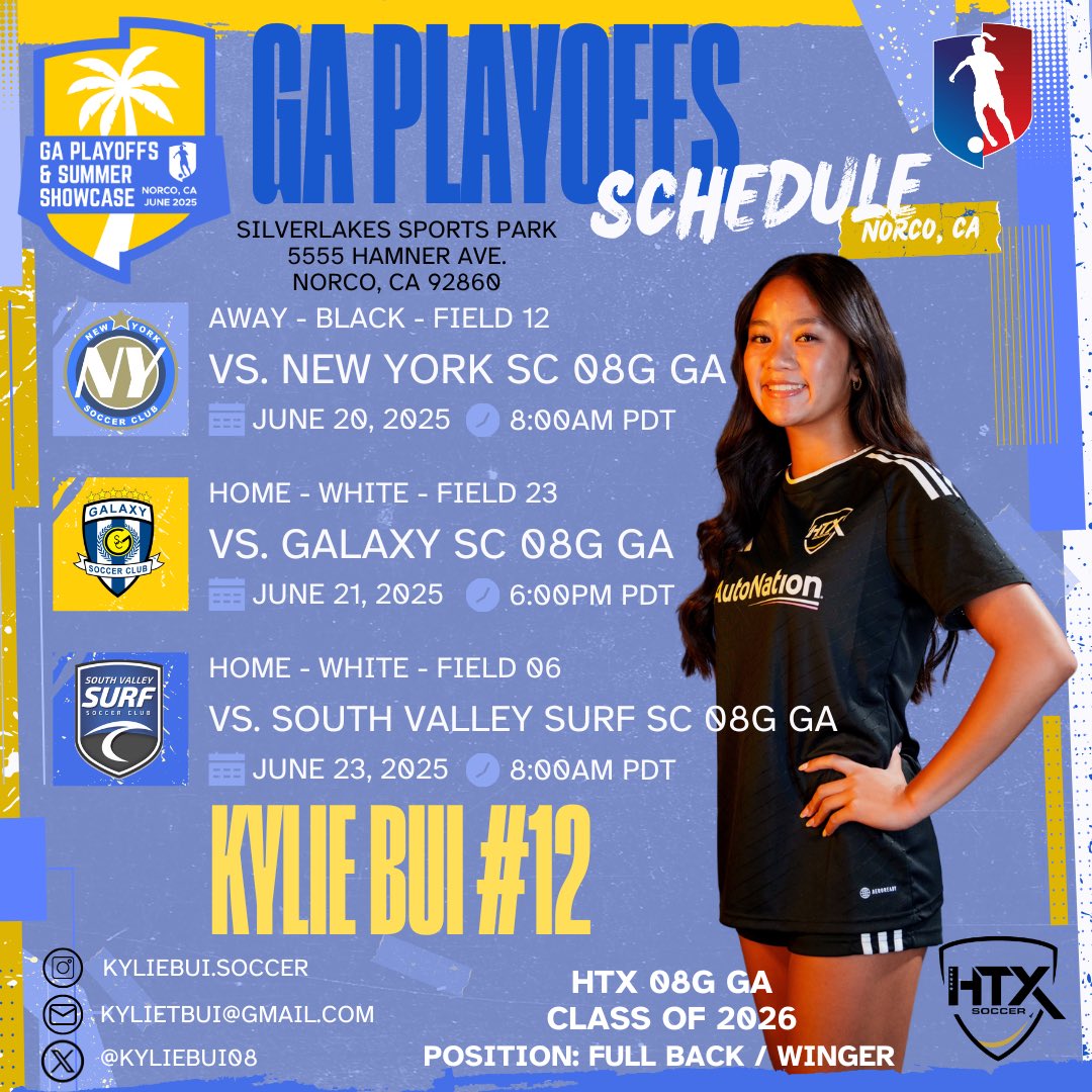 kyliebui08's tweet photo. Look forward to playing in the GA playoffs against some of the best teams in the country! Hope to see some coaches there!! SO excitedddd! #girlsacademy @ImYouthSoccer @AndreaCasella21 @ImCollegeSoccer @HTXSoccer https://t.co/JXtblhaHjb