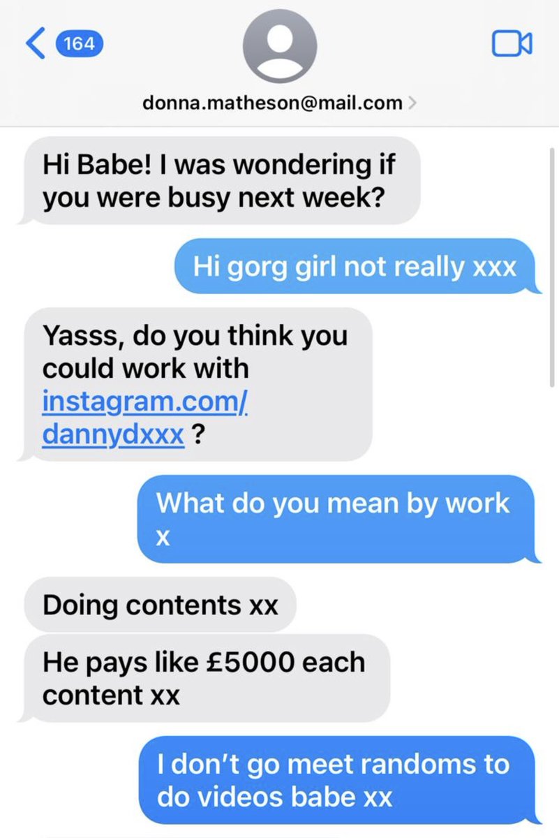 A predator using a fake email under my name to try and arrange collabs with <a href="/DannyDxxx/">Danny D</a> its contacting friends of mine. I would never encourage any of my friends to do this. His girlfriend <a href="/liss_dolledup/">liss</a> arranges all his collabs. Please report the account if you receive any