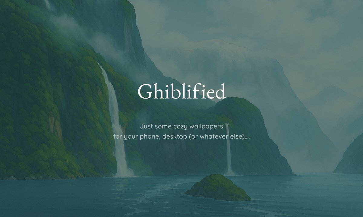 Launching today 🏆

Ghiblified - a Gumroad exclusive wallpaper pack. 

Starting with 22 beautiful designs for desktop, phone or whatever... If it gets $25 in sales I'll start creating more! ✨

→ droidbeauty.gumroad.com/l/ghiblifiedwa…

#wallpaper #backdrop #theme