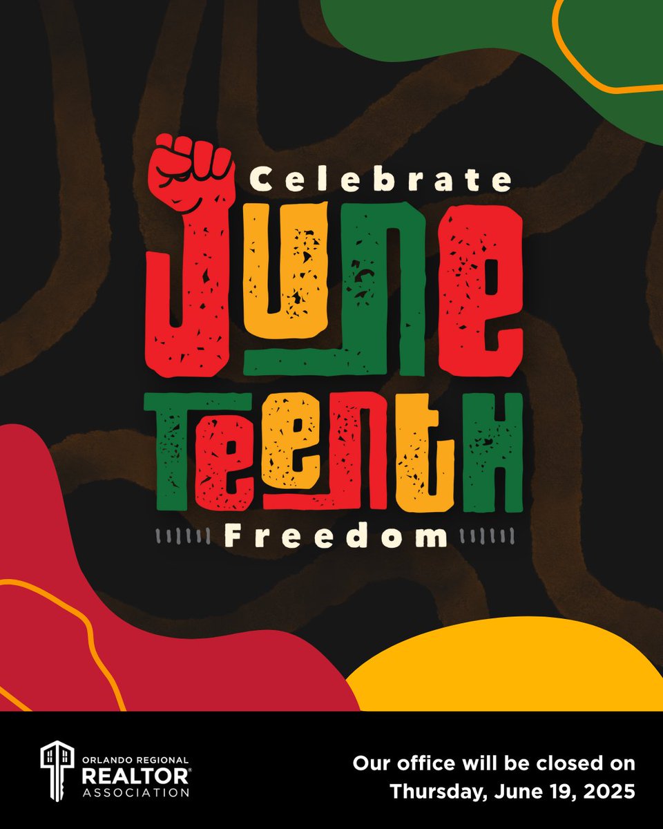 #Juneteenth Juneteenth celebrates the end of slavery in the United States. In commemoration of this historic day, please be advised that ORRA will be closed on Thursday, June 19, 2025.