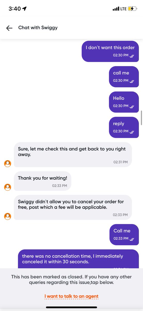 TheBadboyAnil's tweet photo. "Extremely disappointed with @Swiggy’s customer care! Their cancellation policy is unfair and their support is unresponsive. Why penalize customers for genuine issues? Fix this, Swiggy! #PoorService #SwiggyFail"
@SwiggyCares #consumerRights 
@jagograhakjago https://t.co/V1rA8YQKXr