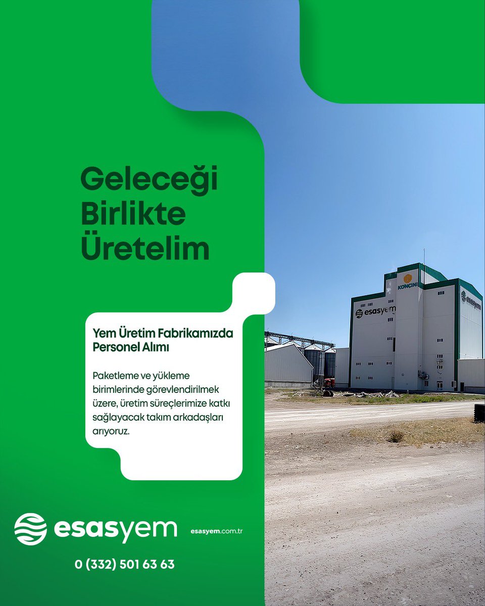 esasyemtr's tweet photo. Detaylı bilgi için 

0 (332) 501 63 63 

numaralı hattımızdan iletişime geçiniz

.
.
.
.
.
.
.

#iş #başvuru #ilan #kariyer #kariyerfırsatı #personel #ekip #arkadaş #yem #üretim #fabrika https://t.co/hbEX8PaAvV