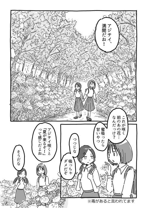 百合マンガです「あじさい」
#創作百合 