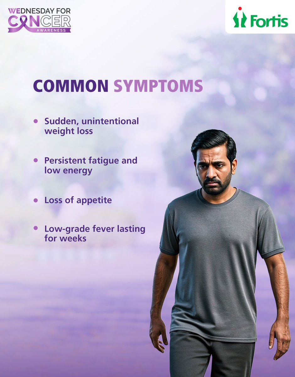 fortis_hospital's tweet image. While some Kidney Cancer symptoms are well-known, others are often missed.
This #WednesdayForCancer, let’s raise awareness of all signs—common and uncommon—for early detection.
If symptoms persist, consult your doctor today.
#WeCan #KidneyCancerAwareness #FortisHealthcare