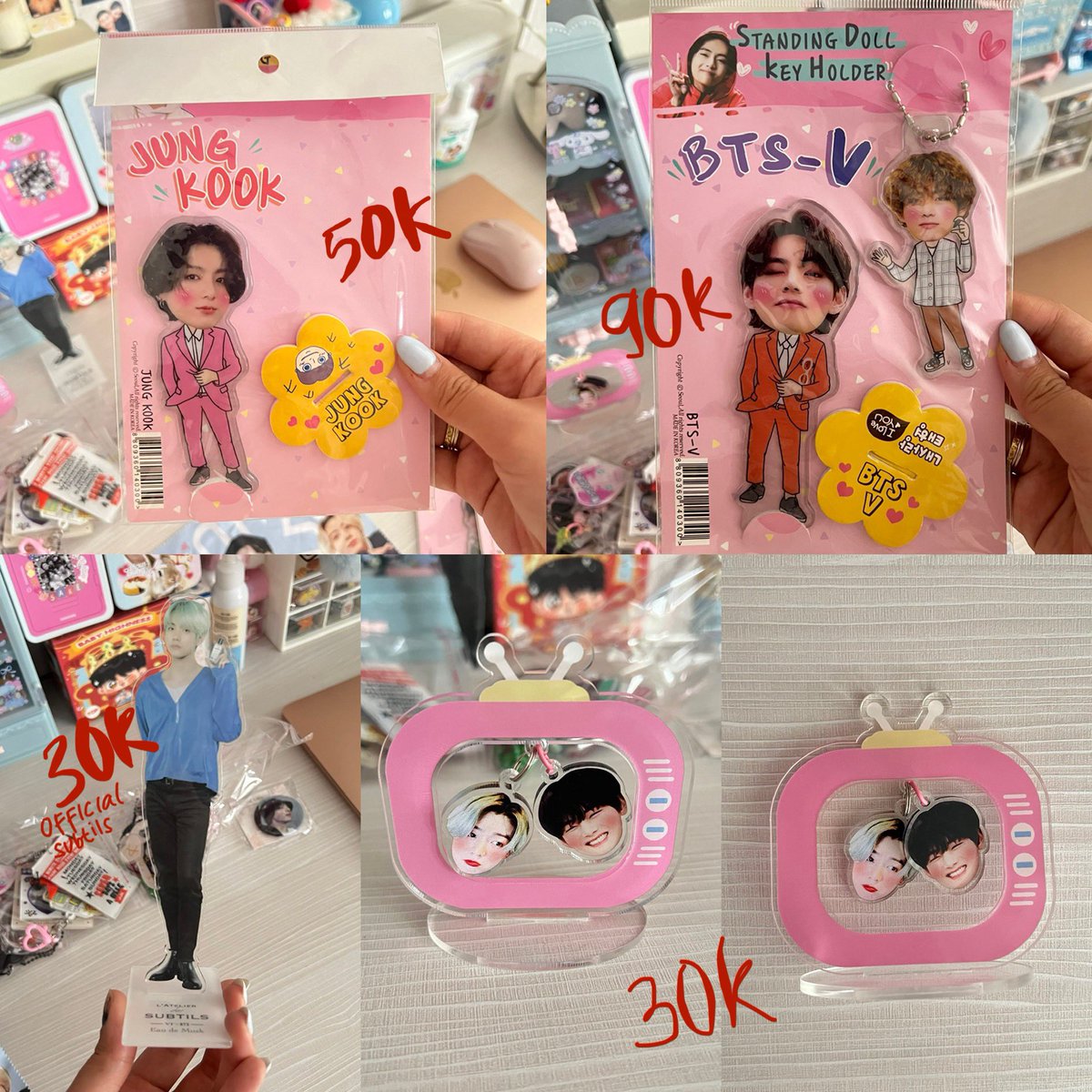 koollectae's tweet image. ‼️PLEASE HELP RT‼️

guys ada yg mau beli gaa? aku mau flash sale in semuanya inii &amp;gt;.&amp;lt;

keychain:
✩ kotak pink: 38k (excl pack 3k &amp;amp; admin) 
✩ selain kotak pink: 25k (excl pack 3k &amp;amp; admin)

take lebih dari 3 aku kasih diskon &amp;amp; free pack yaa! 

thanks all ๑´ᴗ｀๑ ♡