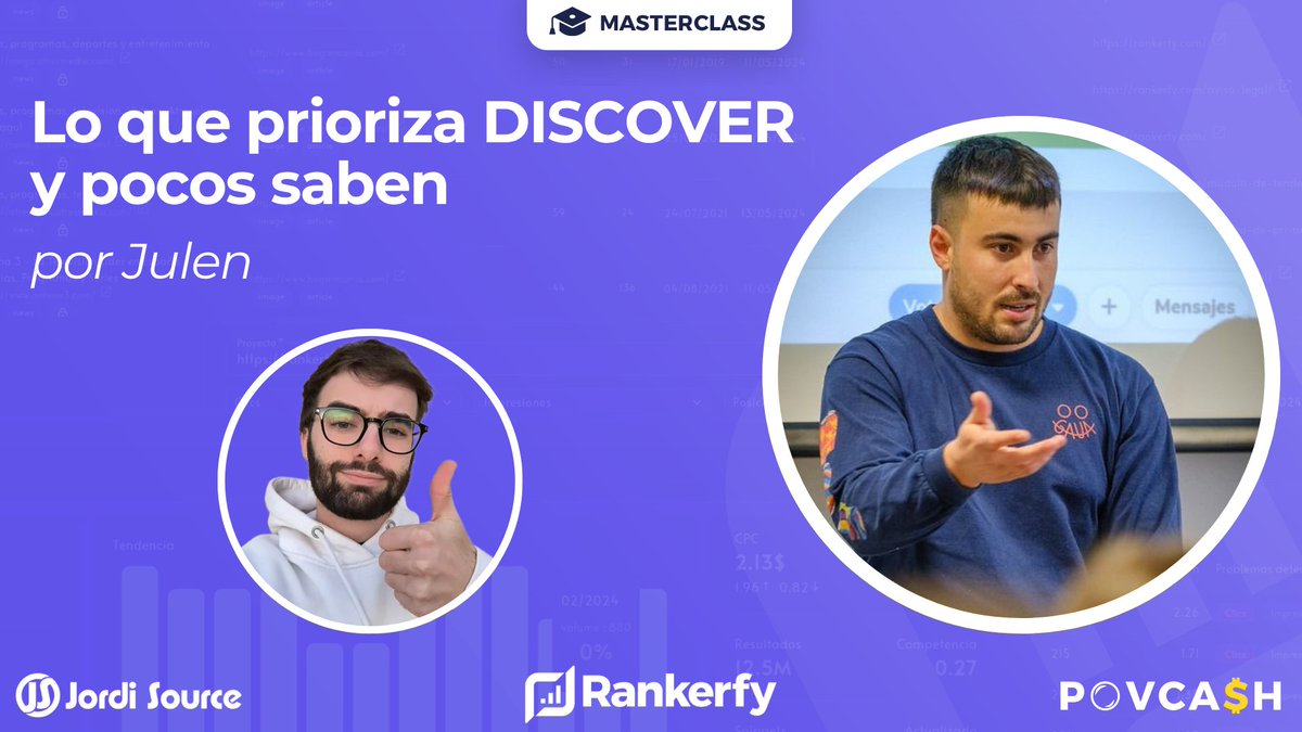 Rankerfy (@rankerfy) on Twitter photo Mañana a las 20:00h toca la buena.
<a href="/JOruesagasti/">Julen Oruesagasti</a> viene a contarte cómo funciona Discover de verdad. Sin rodeos.
Lo que sirve, lo que no, cómo entender al algoritmo.
Y sí, habrá sorpresas.
No llegues tarde.
youtube.com/watch?v=KwfMfz…
#SEO #GoogleDiscover #Rankerfy Mañana a las 20:00h toca la buena.
<a href="/JOruesagasti/">Julen Oruesagasti</a> viene a contarte cómo funciona Discover de verdad. Sin rodeos.
Lo que sirve, lo que no, cómo entender al algoritmo.
Y sí, habrá sorpresas.
No llegues tarde.
youtube.com/watch?v=KwfMfz…
#SEO #GoogleDiscover #Rankerfy