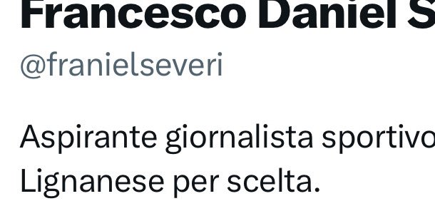 <a href="/franielseveri/">Francesco Daniel Severi</a> Secondo noi sei sulla strada giusta