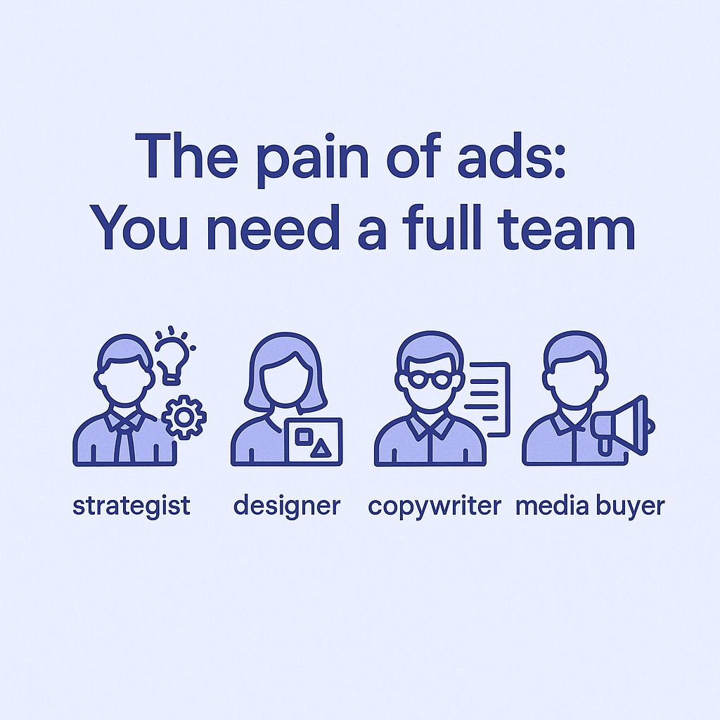 AdsGoOfficial's tweet image. Most AI tools give you ad copy. Some give you creatives.
AdsGo.ai gives you ads that run &amp;amp; optimize themselves.
Here’s what it is, how it works, and why we built it 🧵
Try  today:
👉 adsgo.ai
#Adsgoai #AIAds #adcreative #adcopy