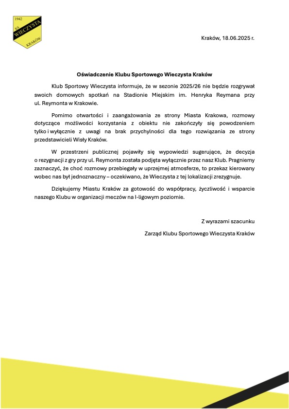 KS Wieczysta Kraków tweet media