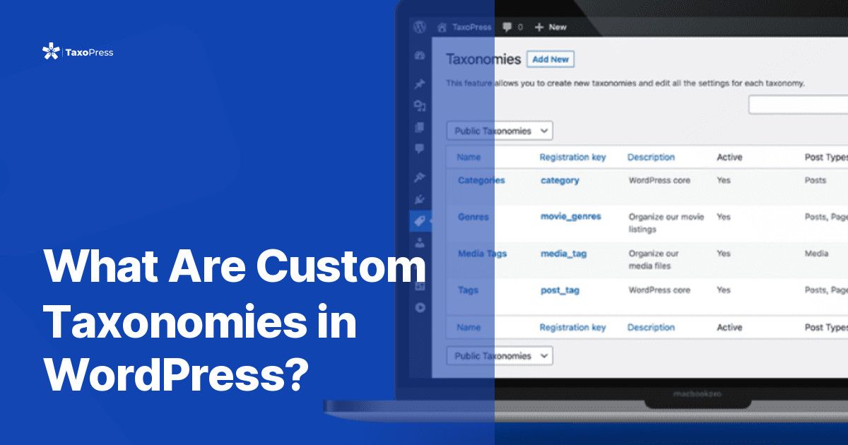 taxopress's tweet photo. Wondering what custom taxonomies are in WordPress and why they're helpful? https://t.co/biNFkMCj6c https://t.co/dFtXDLVLwc