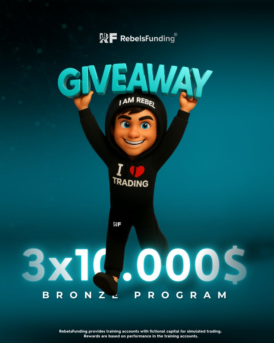 Adam📊 (@adamshehuahmad) on Twitter photo 🚨 GIVEAWAY TIME REBELS 3 x $10,000 Bronze programs 💸 🚨
To enter:
✅ Follow @Rebelsfunding & turn on notifications.
✅ Like & RT our pinned discount post.
✅ Follow: @thegreatgotham
<a href="/Flanaganfx/">Not Zerohedge</a>
✅ Tag 3 friends.
✅ Drop your screenshot below 👇
Goodluck everyone. 🚨 GIVEAWAY TIME REBELS 3 x $10,000 Bronze programs 💸 🚨
To enter:
✅ Follow @Rebelsfunding & turn on notifications.
✅ Like & RT our pinned discount post.
✅ Follow: @thegreatgotham
<a href="/Flanaganfx/">Not Zerohedge</a>
✅ Tag 3 friends.
✅ Drop your screenshot below 👇
Goodluck everyone.