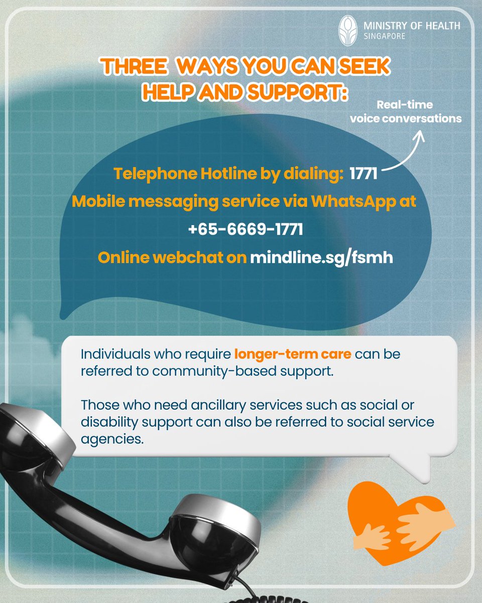 ❤️‍🩹 Need mental health support? Call 1771.

The national mindline 1771 provides accessible, round-the-clock support through multiple channels to ensure that mental health support is always within reach.

Don’t be afraid to seek help early. For more info, visit: