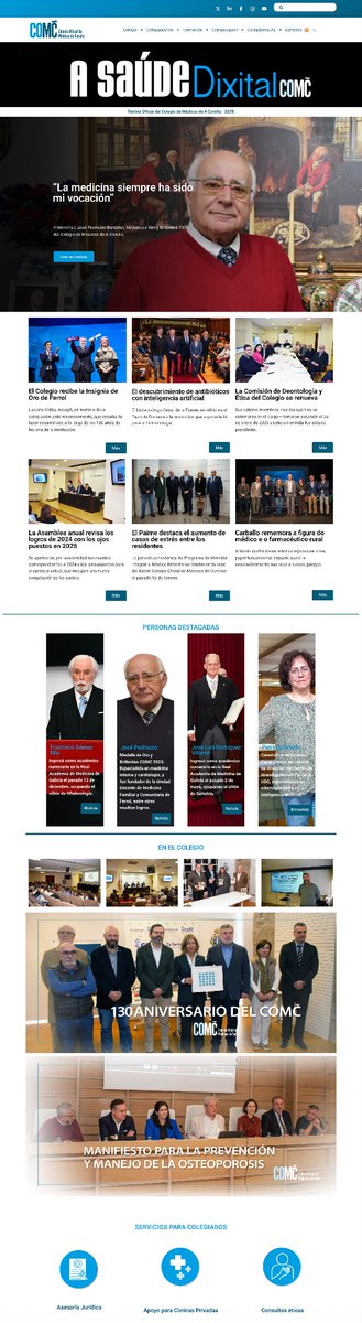 ¿Sabes que puedes estar al día de todas las #noticias colegiales, #actualidad médica, #entrevistas, #artículos... a un sólo clic? 

Puedes leerlo todo en la Revista Digital de nuestra web 
👁
👉 comc-es.org/revista-colegi… 
_
#COMČ #MédicosCoruña #ASaúdeDixital #revista