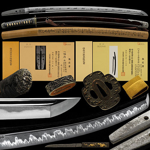 古兵器 武具 刀装具 日本刀 雁翎腰刀（赤金）古兵器 武具 刀装具 日本刀 模造刀 居合刀