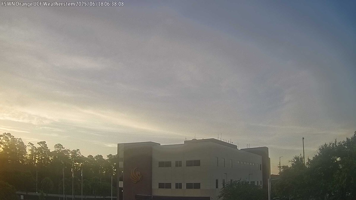 FSWN University of Central Florida at sunrise and it's 77.6 F.