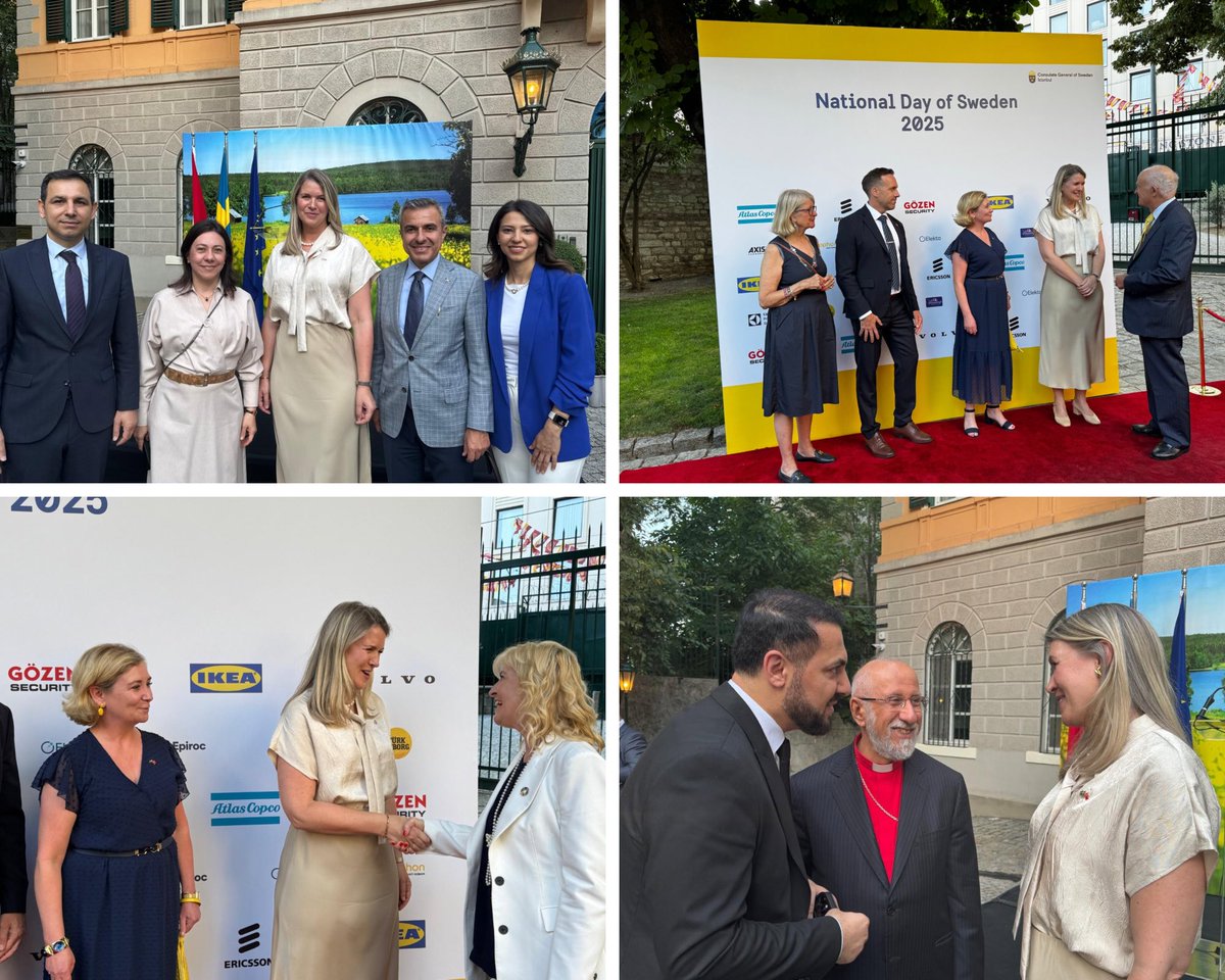 Sweden’s National Day celebration in the beautiful garden of the Swedish Palace in Istanbul, marking Sweden’s heritage and strong ties with Türkiye. 🇸🇪🇹🇷 Thank you to all who joined and our sponsors who made the event possible!
#NationalDayofSweden #GladNationaldag