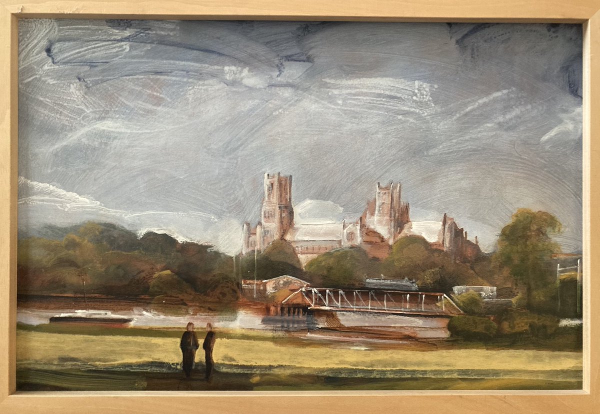 DfsStubbs's tweet image. #Ely #Cathedral large sketch in acrylic on panel 100cm x 70cm