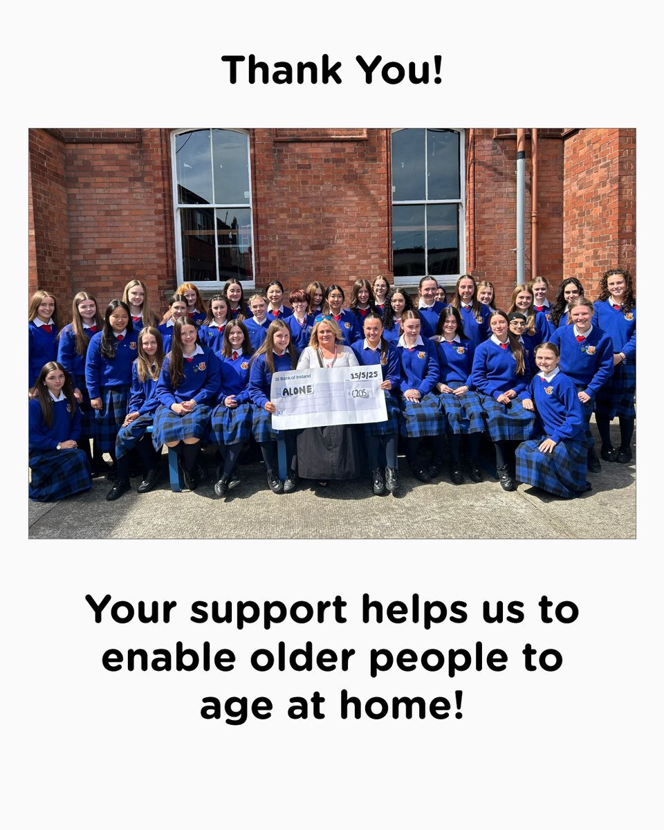 ALONE (@alone_ireland) on Twitter photo Thank you to the students of St Vincents Secondary School, who raised €205 for ALONE by holding a Grandparents day. Thank you to the students of St Vincents Secondary School, who raised €205 for ALONE by holding a Grandparents day.
