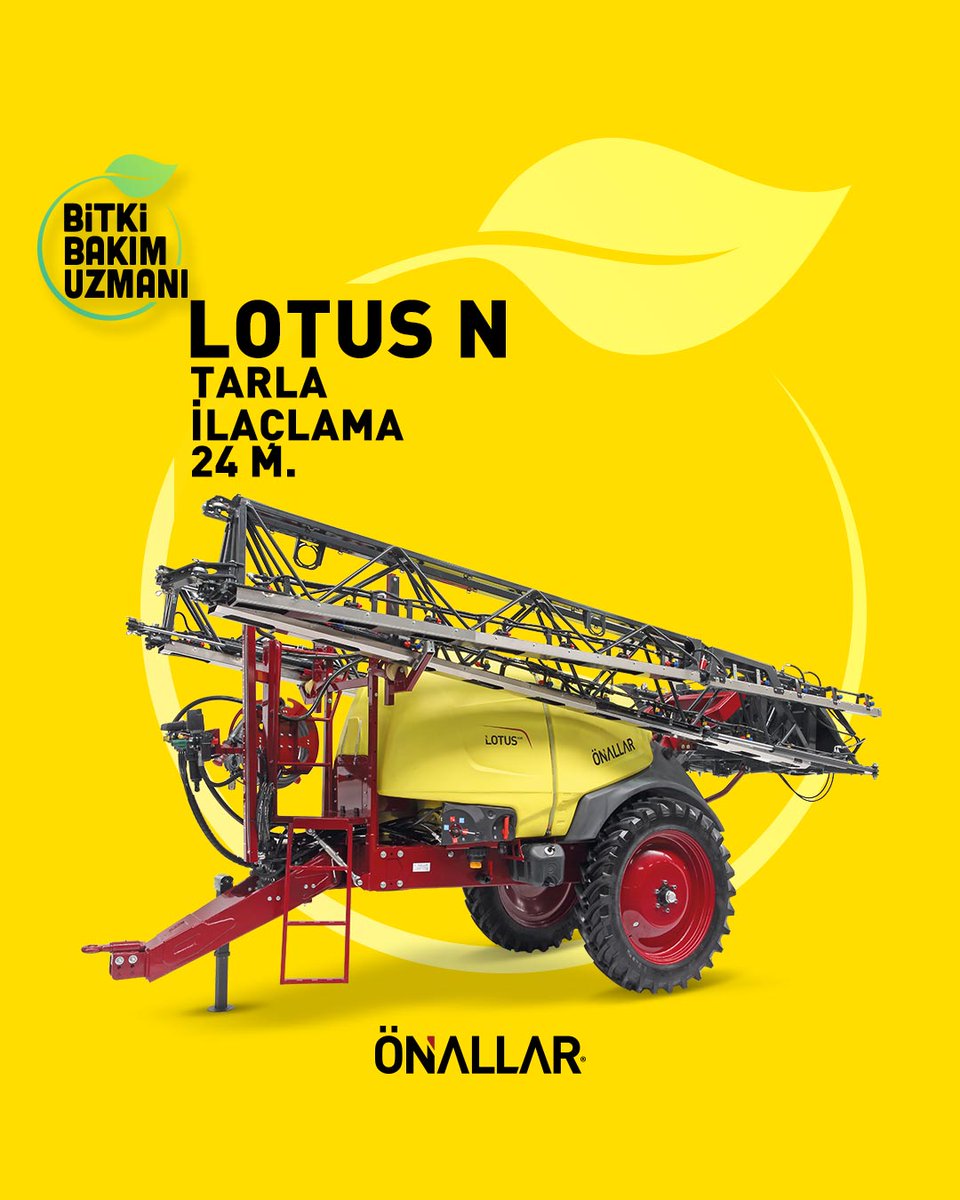 Önallar #LotusN #İlaçlamaMakinesi 
- 24 m iş genişliği 
- 3000 lt depo 
- Aqua 500 kontrol paneli ile hassas ilaçlama

#önallar #bitkibakımuzmanı