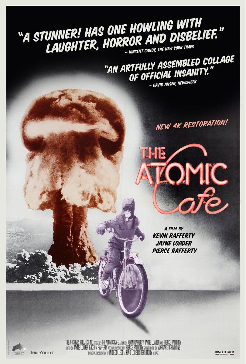 111a12io's tweet photo. ☢️ The Atomic Café [1982]

☕️ A cult documentary on American #nuclear #propaganda during the Cold War.

🎞️ Built entirely from archival footage: military films, public service ads, and educational reels.

🇺🇸 A surreal glimpse into ‘50s #atomic culture.

🎬 https://t.co/8ysxzVhCGo https://t.co/8Uq2CII1CJ