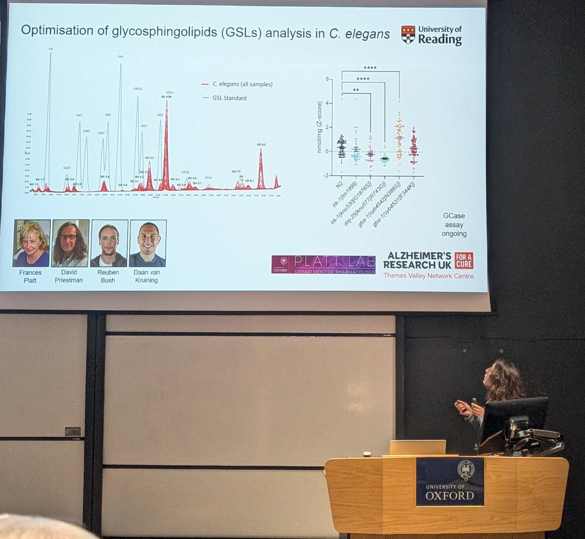 Great talk from Susanna Cogo about using C.elegans to model neurodegeneration here at the ARUk Thames Valley Research Day. Beautiful glycosphingolipid data!