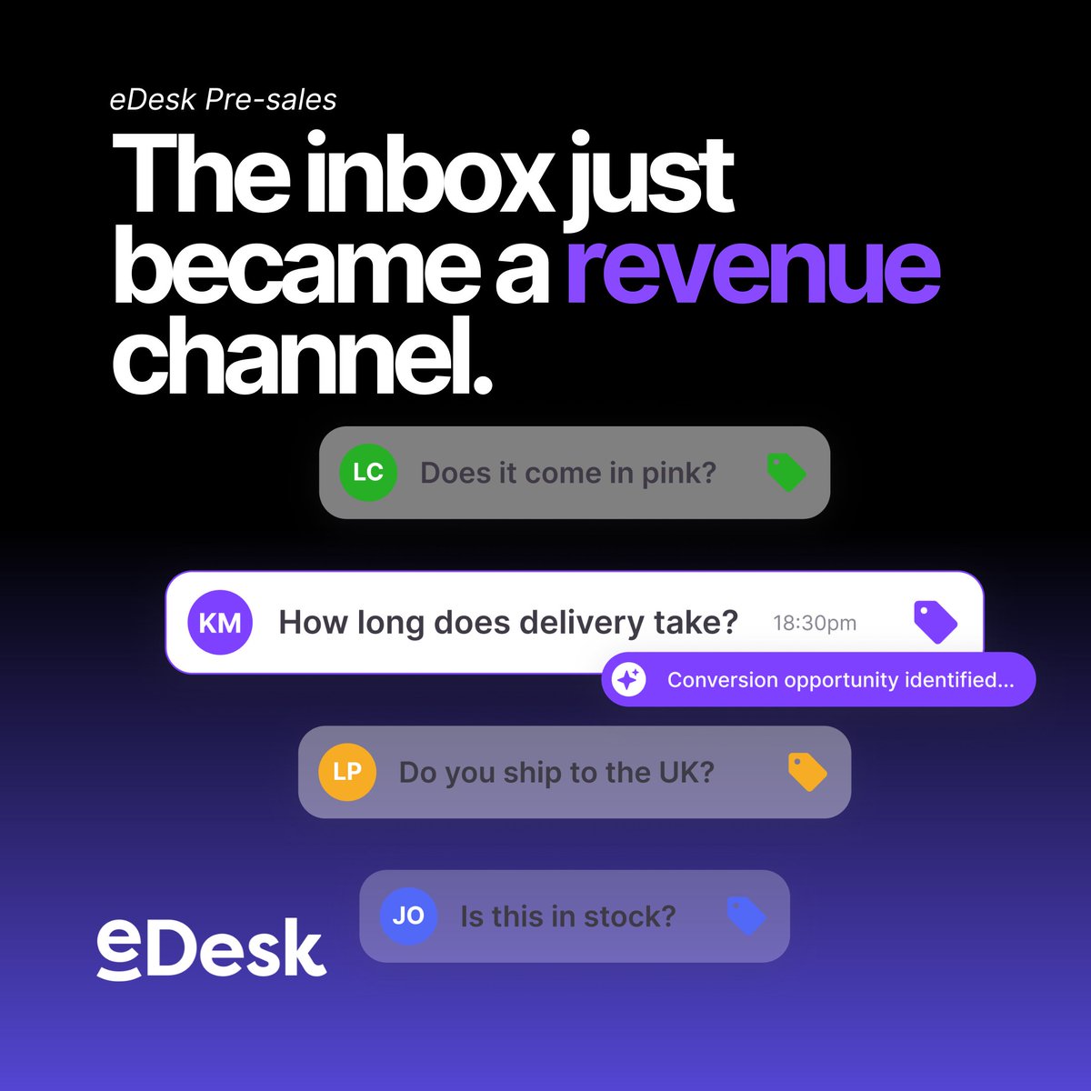 🚨 Big announcement dropping tomorrow...

Your support team handles hundreds of customer conversations every day. But how many of those interactions are actually driving revenue?

Most support teams can't answer that question.

Tomorrow, we're changing that.

Stay tuned  👀