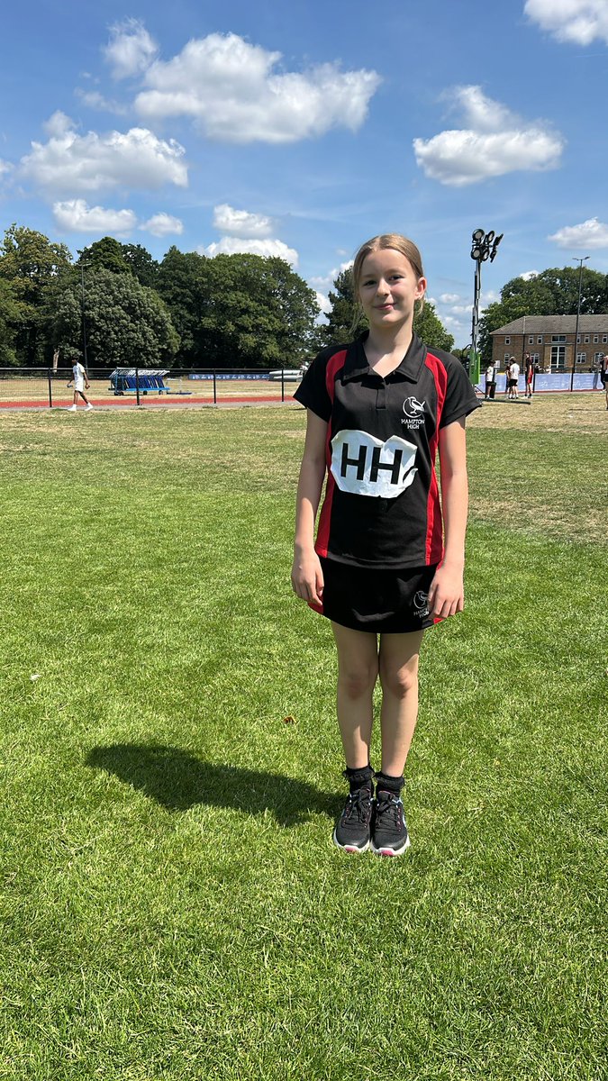 Annabel reflects on her morning success with the hurdles: "It is a really fun day &amp; I love that we are here. I did the hurdles which I've never done before and I loved it."

Sometimes the biggest victories come from simply showing up and trying something new. 

#hampton_high