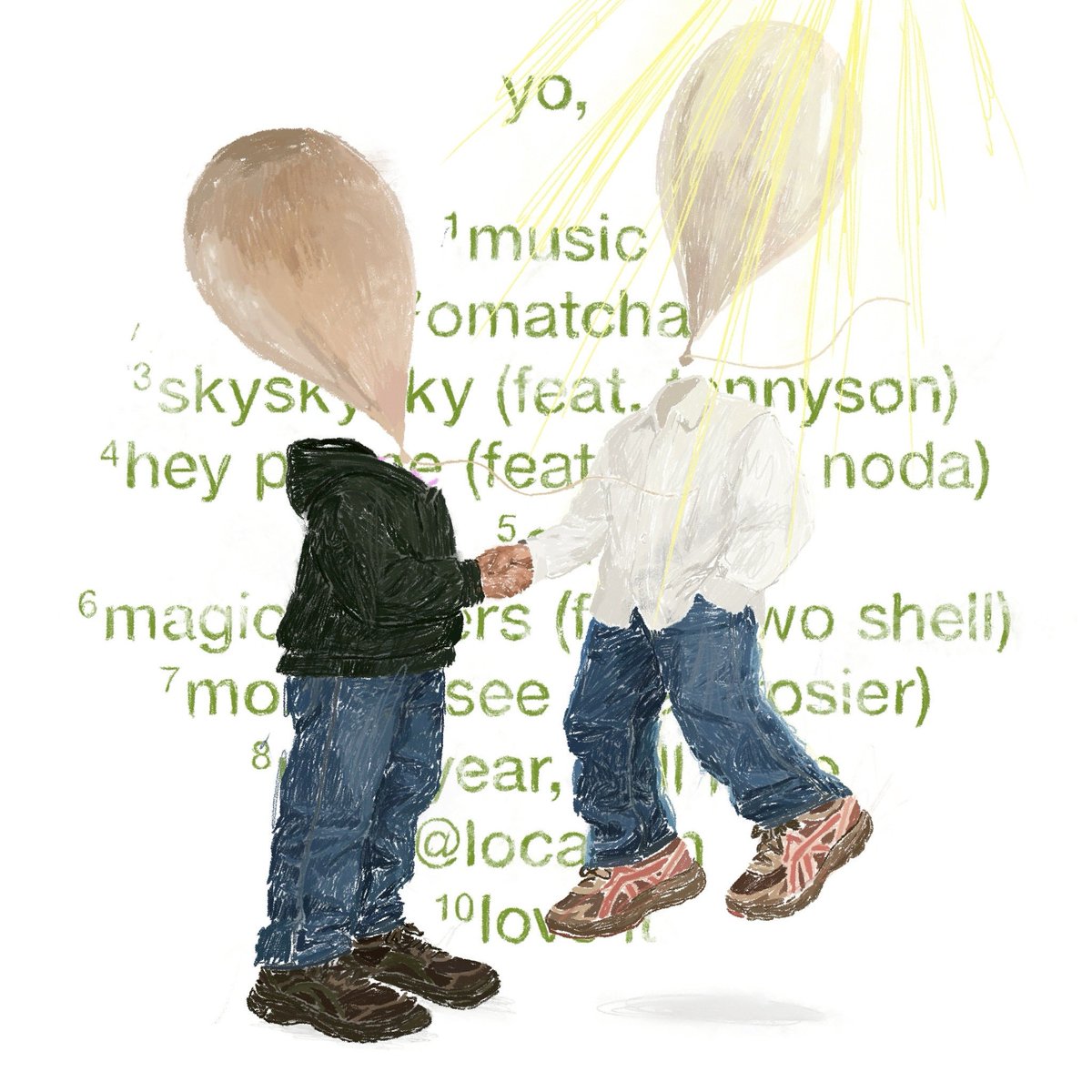 pp69 1st album “yo,” will be released on 7/9

1. music
2. omatcha
3. skyskysky ft.tennyson
4. hey phone ft.野田洋次郎
5. cu
6. magic powers ft.twoshell
7. monkey see ft.rosier
8. new year,still here
9.@location 
10. love it