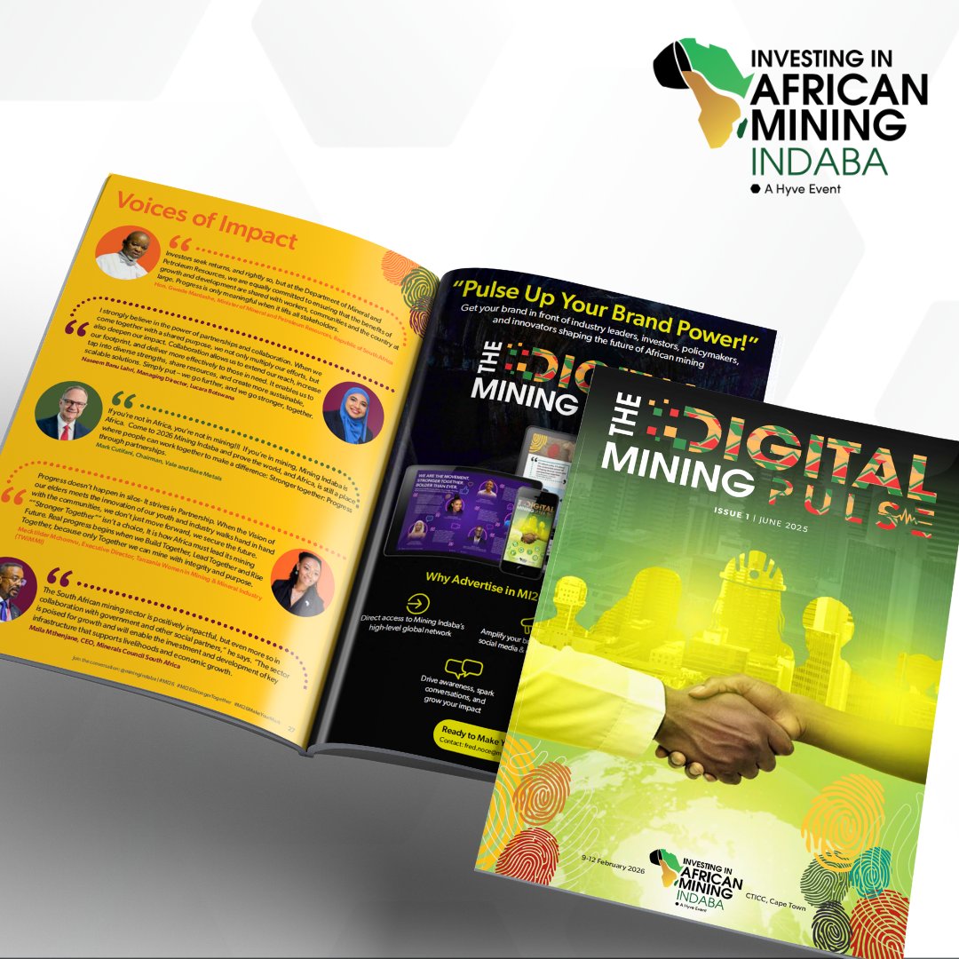 🔔 Don’t Forget to Download The Digital Mining Pulse – Issue 1

🔗 Download now and stay ahead of the conversation: eu1.hubs.ly/H0l4fcF0

#DigitalMiningPulse #MiningIndaba2026 #AfricanMining #MI26StrongerTogether #MakeYourMark #MiningInnovation #MI26