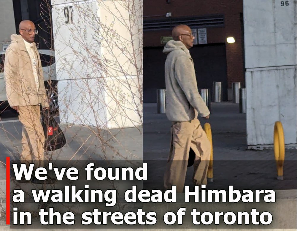 Look at that desperate #Himbara David, who spends the whole day insulting President #Kagame and wants him dead. 

There he is, wandering the streets of #Toronto, (with akaveera 🤣🤣). He’s like a walking #dead man.🤣🤣

Ubuzima burenda kumucika.

<a href="/AAli0781/">A. Ali</a> <a href="/Sergiondayi/">Serge Ndayizeye</a>