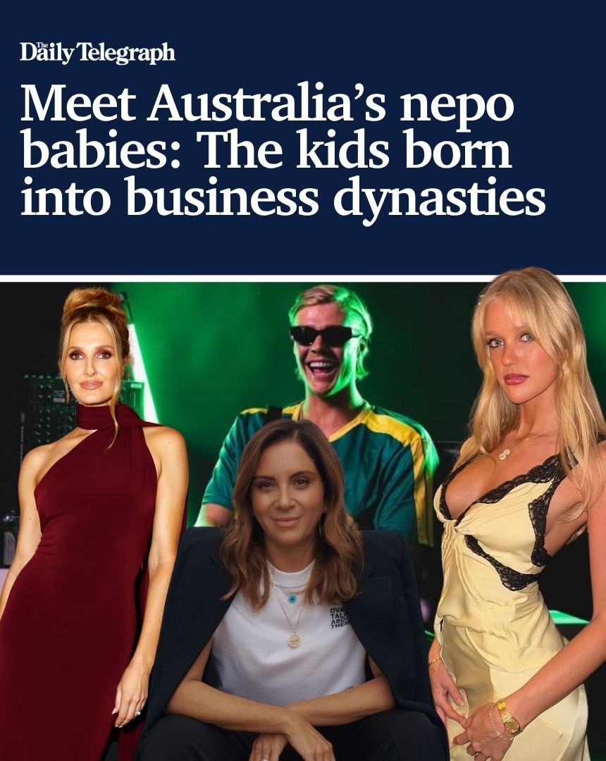 In recent years, there has been a lot of talk about ‘nepo babies’ — kids who have gotten a leg up by having famous or rich parents. Meet the Aussies who have been born into impressively wealthy dynasty families 👉 bit.ly/4n6mMFh

📲Get the biggest stories first with The