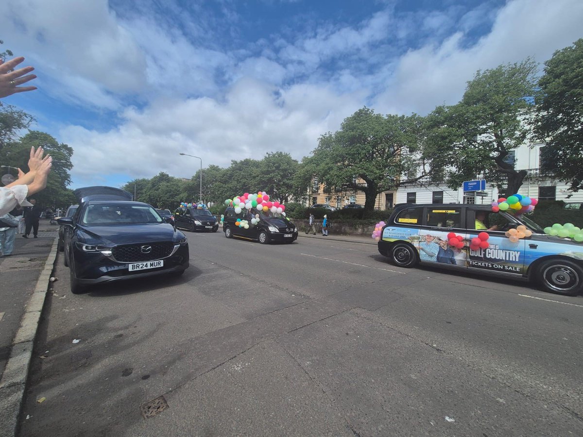 Early Years Scotland (@earlyyearsscot) on Twitter photo Our staff working in our Glasgow office popped out for a while to wave at the wonderful taxis heading to Troon for the annual outing. We hope the children and families have a wonderful time and we loved seeing all of the taxis in their finery! <a href="/glasgow_taxis/">Glasgow Taxis Ltd</a> <a href="/TaxiOutingFund/">TaxisToTroon</a> Our staff working in our Glasgow office popped out for a while to wave at the wonderful taxis heading to Troon for the annual outing. We hope the children and families have a wonderful time and we loved seeing all of the taxis in their finery! <a href="/glasgow_taxis/">Glasgow Taxis Ltd</a> <a href="/TaxiOutingFund/">TaxisToTroon</a>