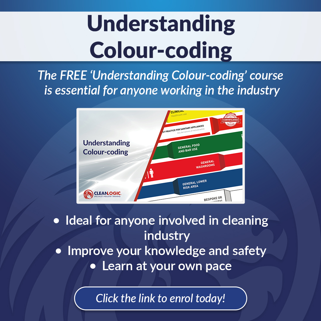 Have you checked out the BICSc ‘Understanding colour-coding’ course?
The FREE course is essential for everyone working in the cleaning industry.
Enrol today to boost your knowledge!
training.bics.org.uk/courses/UCC
#BeBICSc