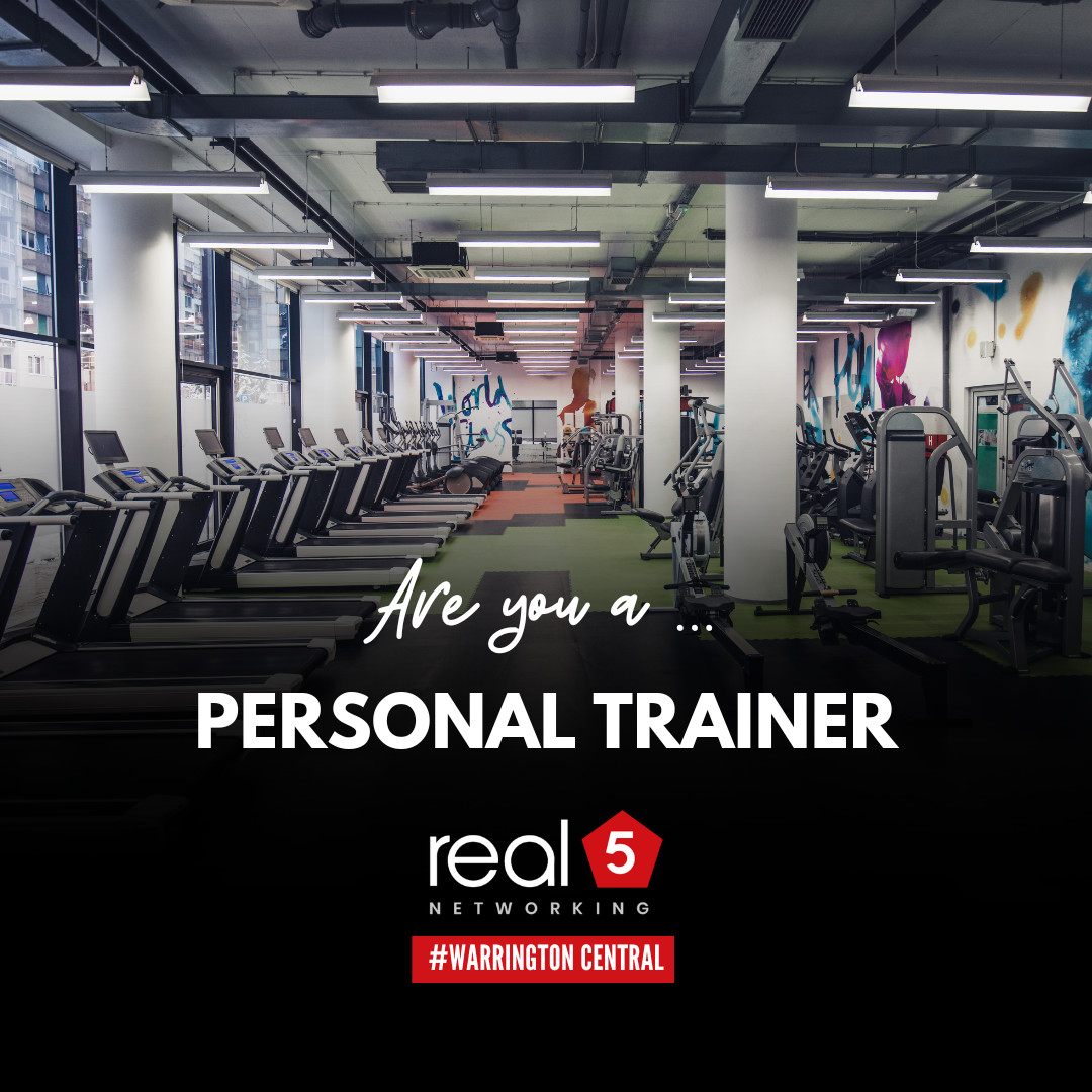 real5 Networking Warrington are looking for a Personal Trainer to join our network.

Be our guest at our next lunch club to find out more!

Register for the event here 👉 eventbrite.co.uk/e/real5-warrin…

#Warrington #WarringtonNetworking #WarringtonBusinesses #real5Networking