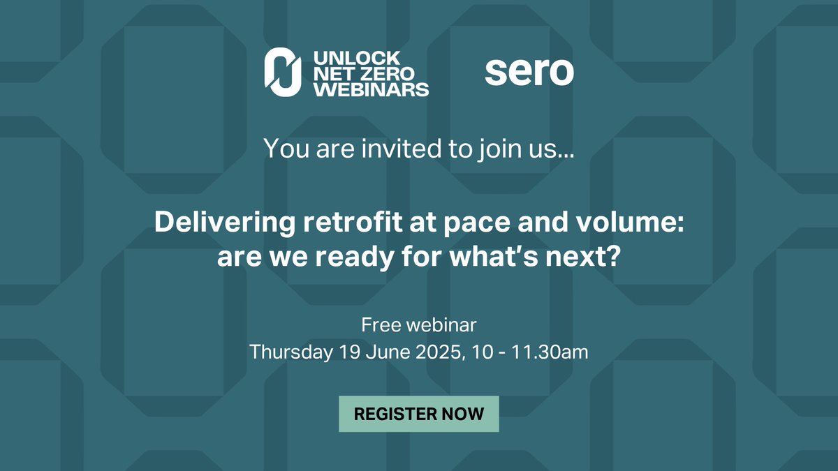 Unlock Net Zero (@unlocknetzero) on Twitter photo Don’t miss tomorrow’s Unlock Net Zero webinar!
We’ll explore how to scale up retrofit delivery with insight from <a href="/Clarion_Group/">Clarion Housing Group</a>, Sero and <a href="/turnertownsend/">Turner & Townsend</a>.
Register now: workcast.com/register?cpak=…
#UnlockNetZero #UNZWebinar #Retrofit #NetZero #Sustainability #Decarbonisation Don’t miss tomorrow’s Unlock Net Zero webinar!
We’ll explore how to scale up retrofit delivery with insight from <a href="/Clarion_Group/">Clarion Housing Group</a>, Sero and <a href="/turnertownsend/">Turner & Townsend</a>.
Register now: workcast.com/register?cpak=…
#UnlockNetZero #UNZWebinar #Retrofit #NetZero #Sustainability #Decarbonisation