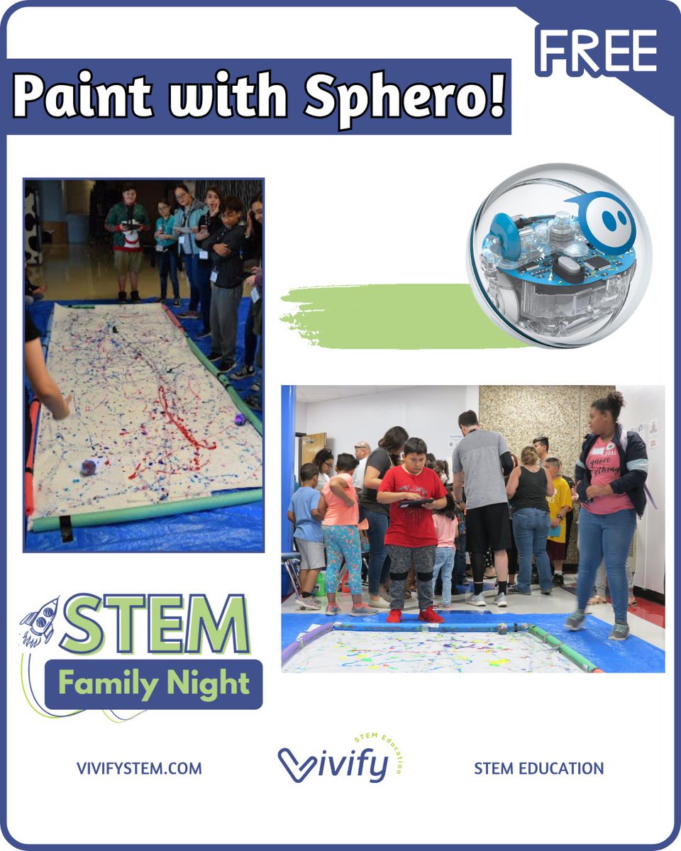 🎨 Art meets robotics! 🤖 
Unleash creativity with our Painting with <a href="/Sphero/">Sphero</a> lesson - a fusion of coding &amp; expression, inspired by Jackson Pollock! Perfect for STEM Family Night! Get it FREE! 👉 vivifystem.com/stemspace-expl…
