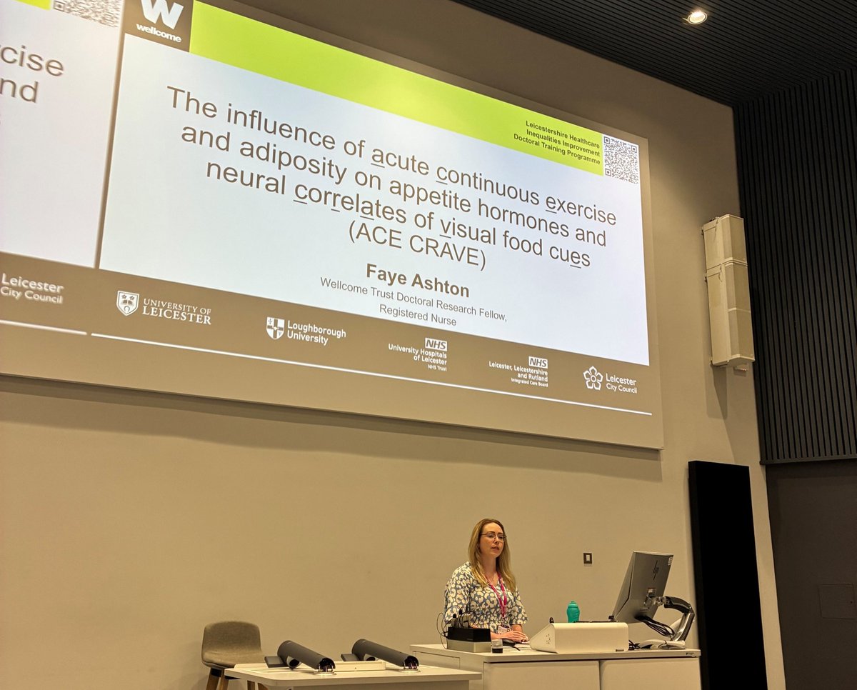 LHIIP (@lhiip_dtp) on Twitter photo Another great presentation from our second year PhD fellow <a href="/fayelashton/">Faye Ashton</a>. Faye is based at <a href="/lborouniversity/">Loughborough University</a>, joining us for the event at <a href="/uniofleicester/">University of Leicester</a> to present her Lifestyle-themed project focusing on appetite influences #NIHRLeicesterBRCHalfTime <a href="/LeicResearch/">Research at Leicester's Hospitals</a> <a href="/wellcometrust/">Wellcome</a> Another great presentation from our second year PhD fellow <a href="/fayelashton/">Faye Ashton</a>. Faye is based at <a href="/lborouniversity/">Loughborough University</a>, joining us for the event at <a href="/uniofleicester/">University of Leicester</a> to present her Lifestyle-themed project focusing on appetite influences #NIHRLeicesterBRCHalfTime <a href="/LeicResearch/">Research at Leicester's Hospitals</a> <a href="/wellcometrust/">Wellcome</a>