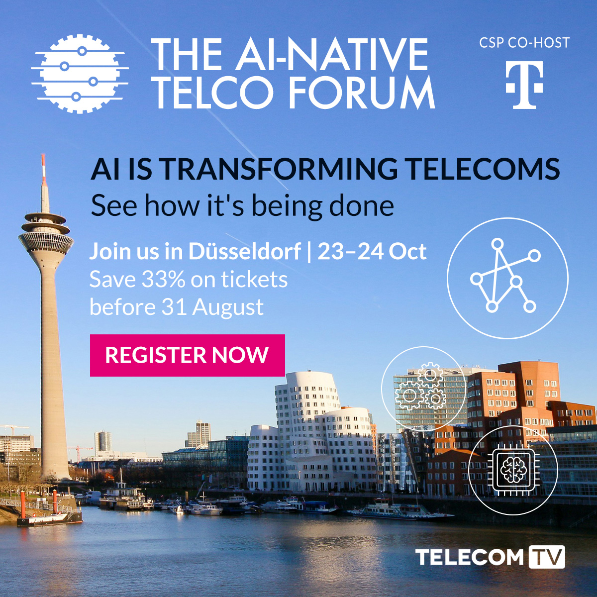 TelecomTV (@telecomtv) on Twitter photo 🚨 Early Bird Now Live! Save 33% on tickets 🚨
The AI-Native Telco Forum
📅 23–24 October 2025 | 📍 Düsseldorf, Germany
🛰️ Co-hosted with <a href="/deutschetelekom/">Deutsche Telekom</a>
The AI-Native Telco Forum is the in-person evolution of our acclaimed online summit, and the Telcos & AI event previously 🚨 Early Bird Now Live! Save 33% on tickets 🚨
The AI-Native Telco Forum
📅 23–24 October 2025 | 📍 Düsseldorf, Germany
🛰️ Co-hosted with <a href="/deutschetelekom/">Deutsche Telekom</a>
The AI-Native Telco Forum is the in-person evolution of our acclaimed online summit, and the Telcos & AI event previously