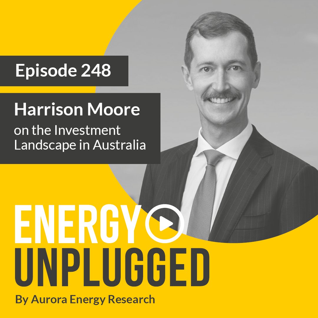 Episode 248 of #EnergyUnplugged is out now! 💥

This week, we welcome Harrison Moore, Head of Energy and Renewables at Azure Capital for a discussion on the investment landscape in Australia for power and renewable assets. 🍃📈

Tune in! auroraer.com/resources/ener…