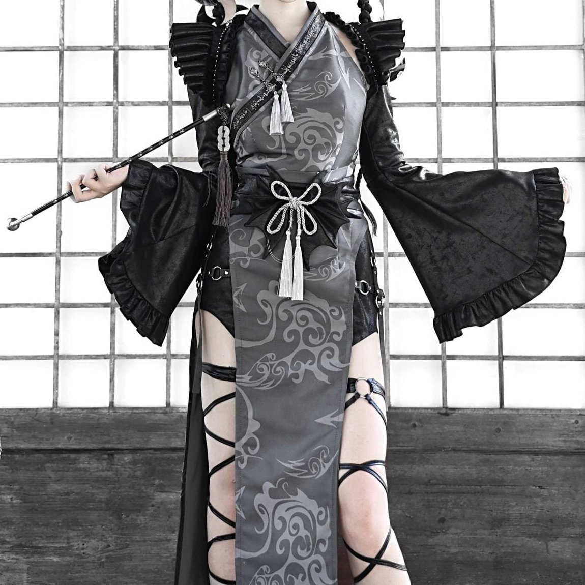 Maidens_Reve's tweet photo. ゴシックコンバットチャイナドレスセットアップ♡ https://t.co/cwbCOXVDjd