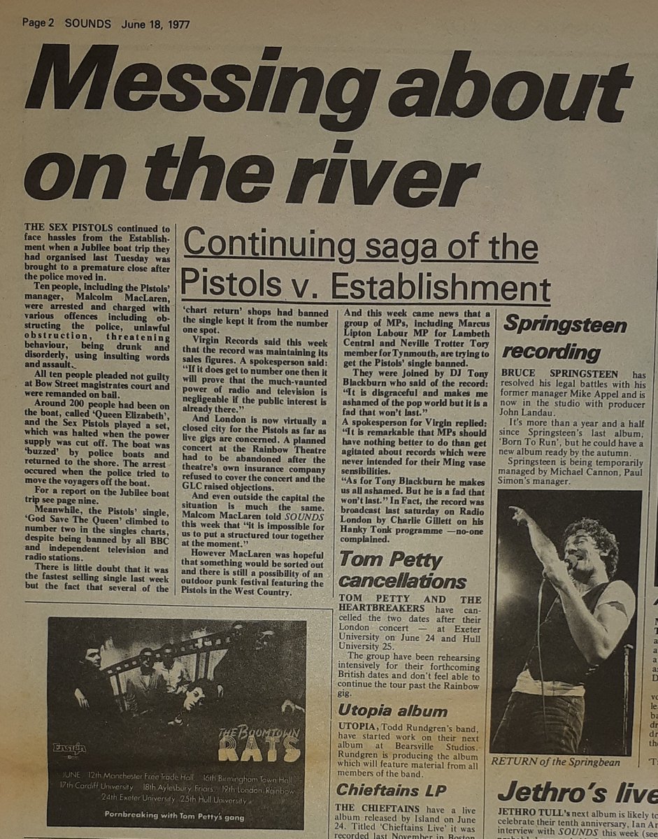 Sounds Clips (@soundsclips) on Twitter photo News of The Sex Pistols hassles with the Establishment in Sounds 18th, June 1977.
<a href="/sexpistols/">Sex Pistols Official</a> News of The Sex Pistols hassles with the Establishment in Sounds 18th, June 1977.
<a href="/sexpistols/">Sex Pistols Official</a>